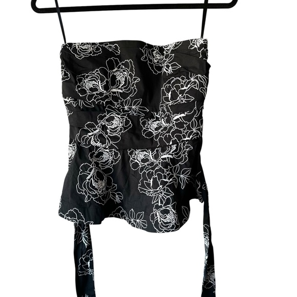 White House Black Market Floral Embroidered Bustier Top NWT Sz 2 - Picture 7 of 14